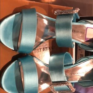 Gently worn sea foam blue shoes